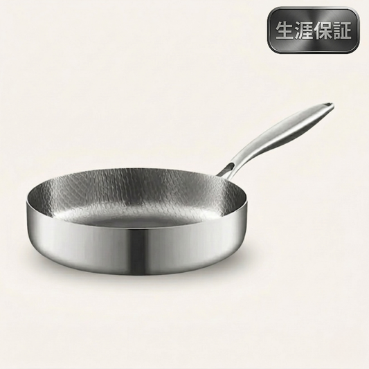 チタン製ハンマー加工深型フライパン