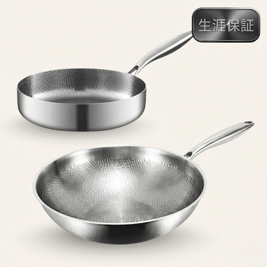 チタン製の鍋とフライパンセット