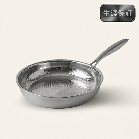 チタン製ハンマー加工フライパン